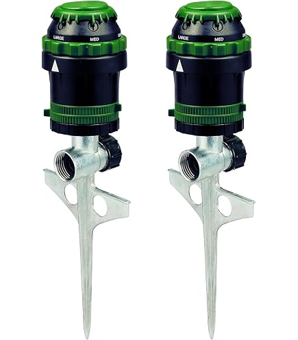 Amazon.com : 2-Pack H2O-Six® Gear-Drive Sprinkler on Metal T Spike